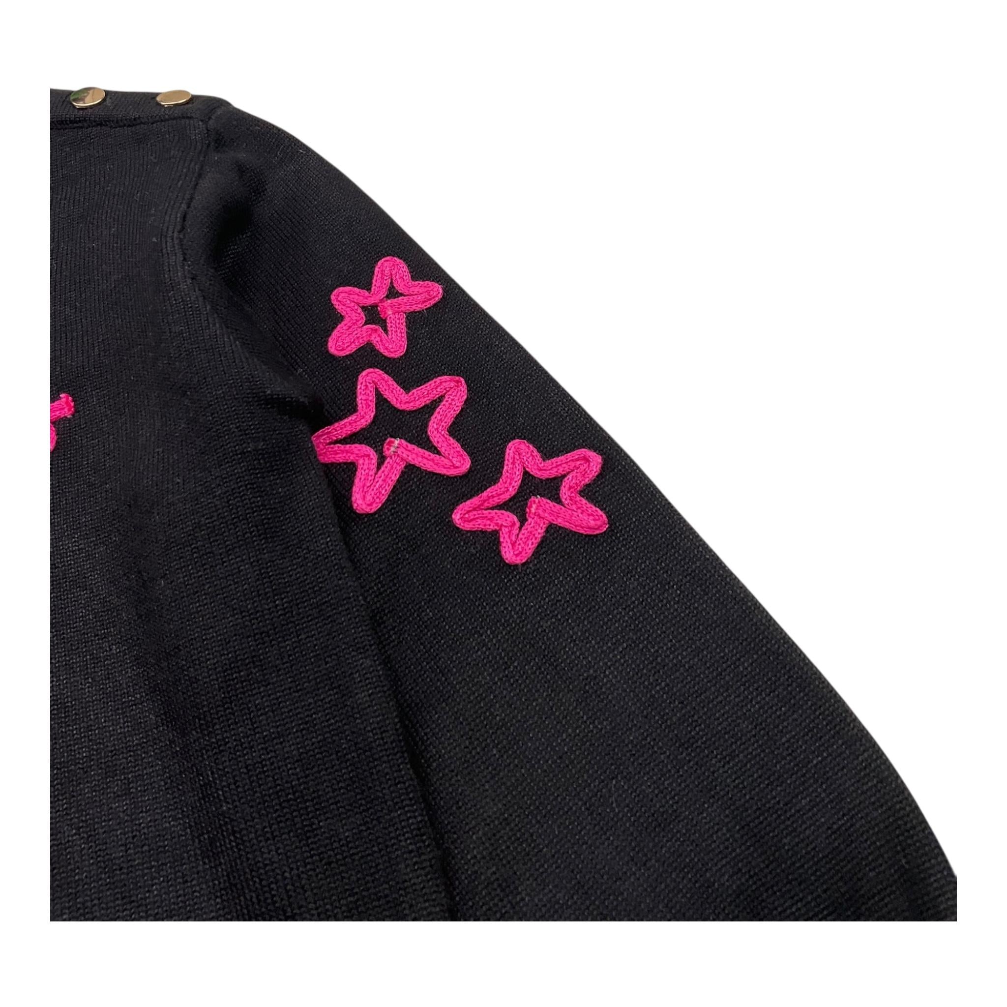 MARC ELLIS maglia girocollo tinta unita con logo Nero per Bambina JMNSW00193J NERO MARC ELLIS 
