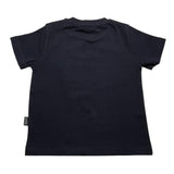 Daniele Alessandrini – Einfarbiges T-Shirt mit Rundhalsausschnitt und blauem Aufdruck für Neugeborene