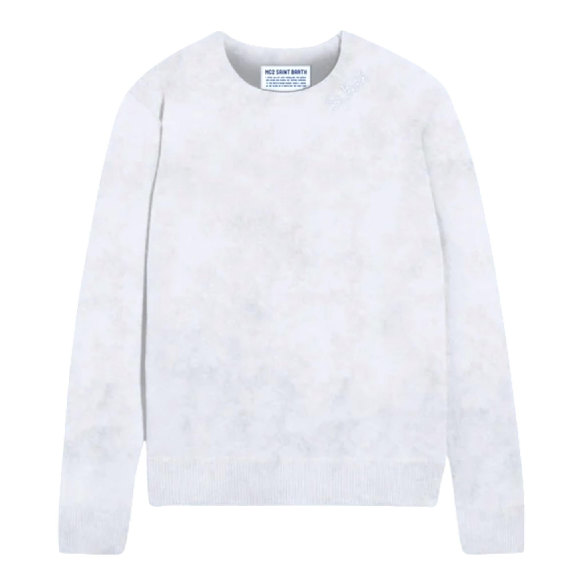 SAINT BARTH maglia girocollo tinta unita  Bianco per Bambina LYL001X BIANCO SAINT BARTH 