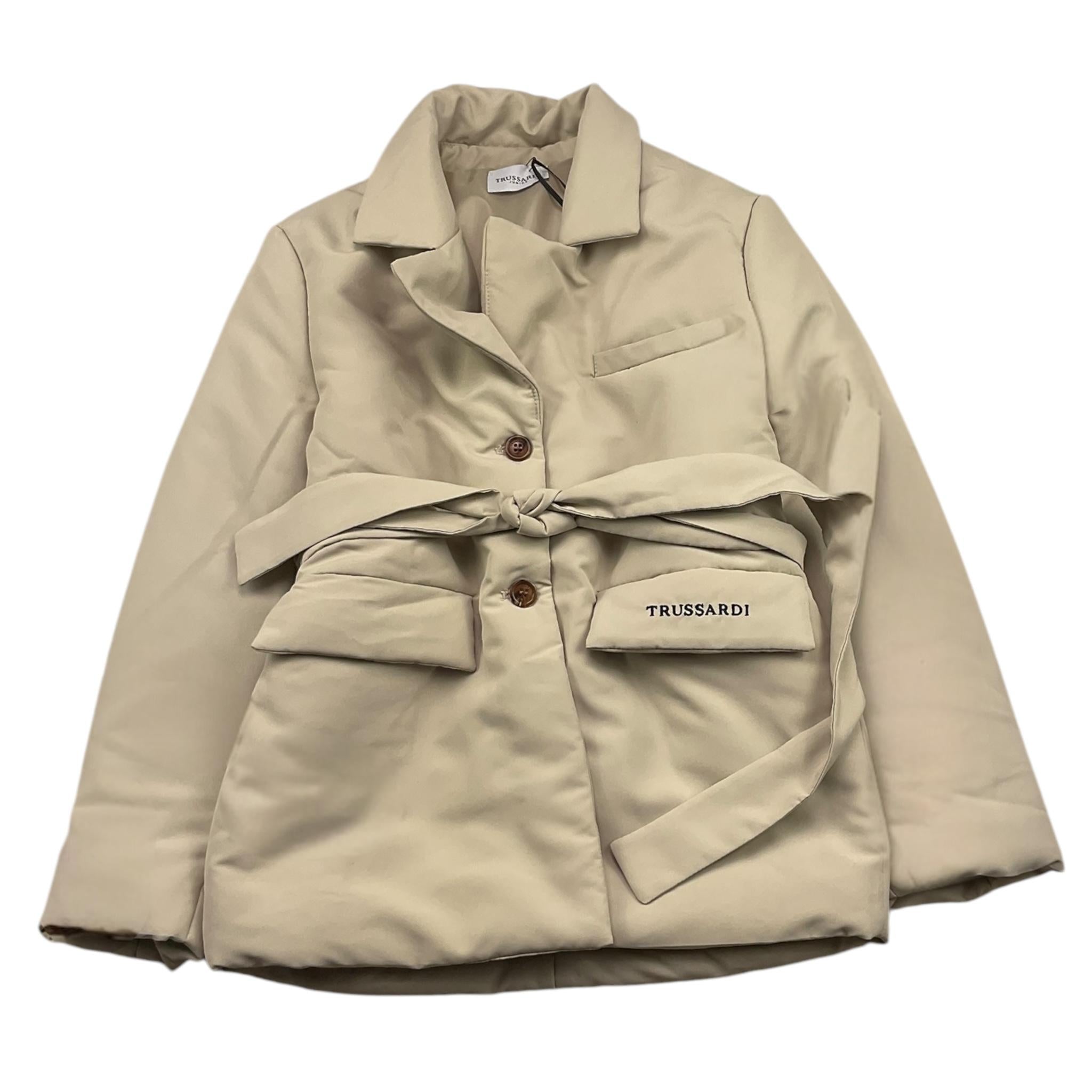 TRUSSARDI giubbino tinta unita con cinturino Beige per Bambina TGA25118PI BEIGE TRUSSARDI 