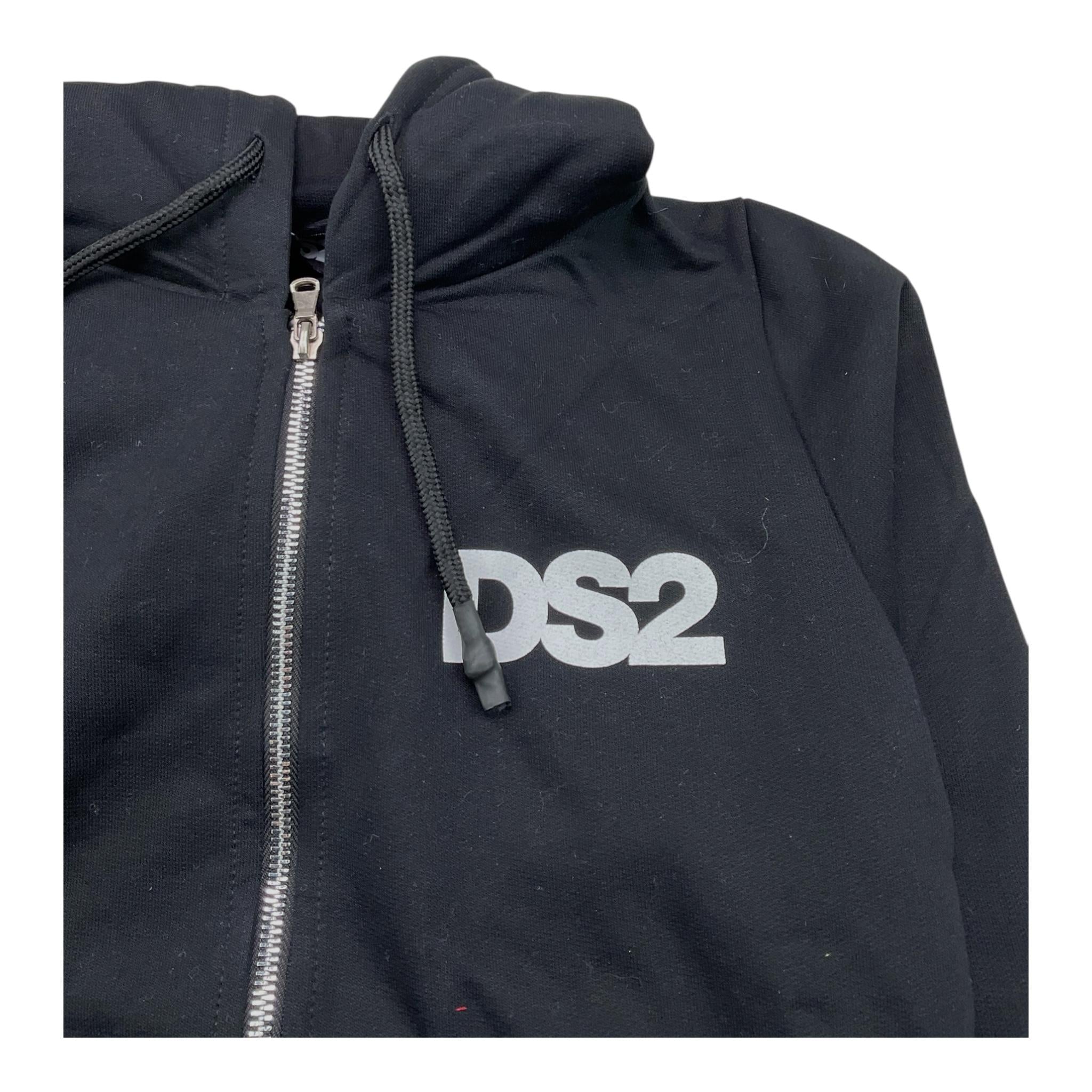 DROPSEASON2 felpa con zip e cappuccio tinta unita Nero per Bambino FW242K36 NERO DROPSEASON2 