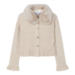 MAYORAL cardigan tinta unita con colletto rimovibile Beige per Neonata 4362NXX BEIGE MAYORAL 