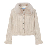 MAYORAL cardigan tinta unita con colletto rimovibile Beige per Neonata 4362NXX BEIGE MAYORAL 