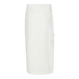 Balmain Gonna Tuta Tinta Unita con Bottoni per Bambina BV7A70 PANNA BALMAIN 