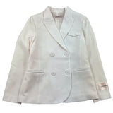 Hinnominate Weiße zweireihige einfarbige Jacke für Mädchen