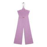 Twinset Tuta Intera Tinta Unita con Logo per Bambina 251GJ3QW1X LILLA TWINSET 