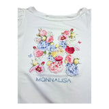 Monnalisa T-Shirt Girocollo Tinta Unita con Stampa per Bambina 715601S1 BIANCO MONNALISA 