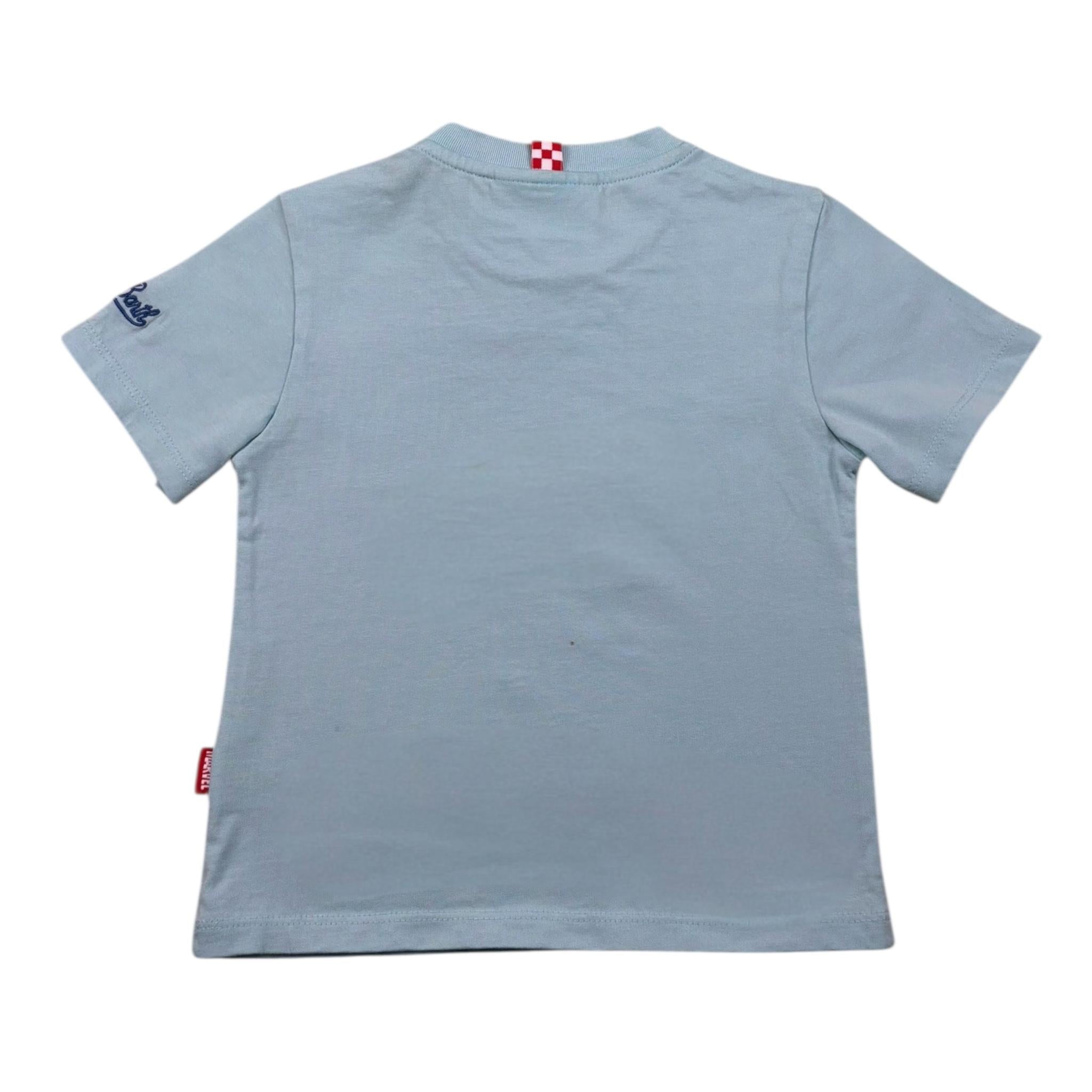 Saint Barth T-Shirt Girocollo Tinta Unita con Stampa Marvel per Bambino TSH000103434 AZZURRO SAINT BARTH 