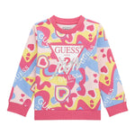 GUESS felpa chiusa girocollo stampa fantasia Fuxia per Neonata K4YQ05KA6R3 FUXIA GUESS 