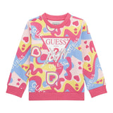 GUESS felpa chiusa girocollo stampa fantasia Fuxia per Neonata K4YQ05KA6R3 FUXIA GUESS 