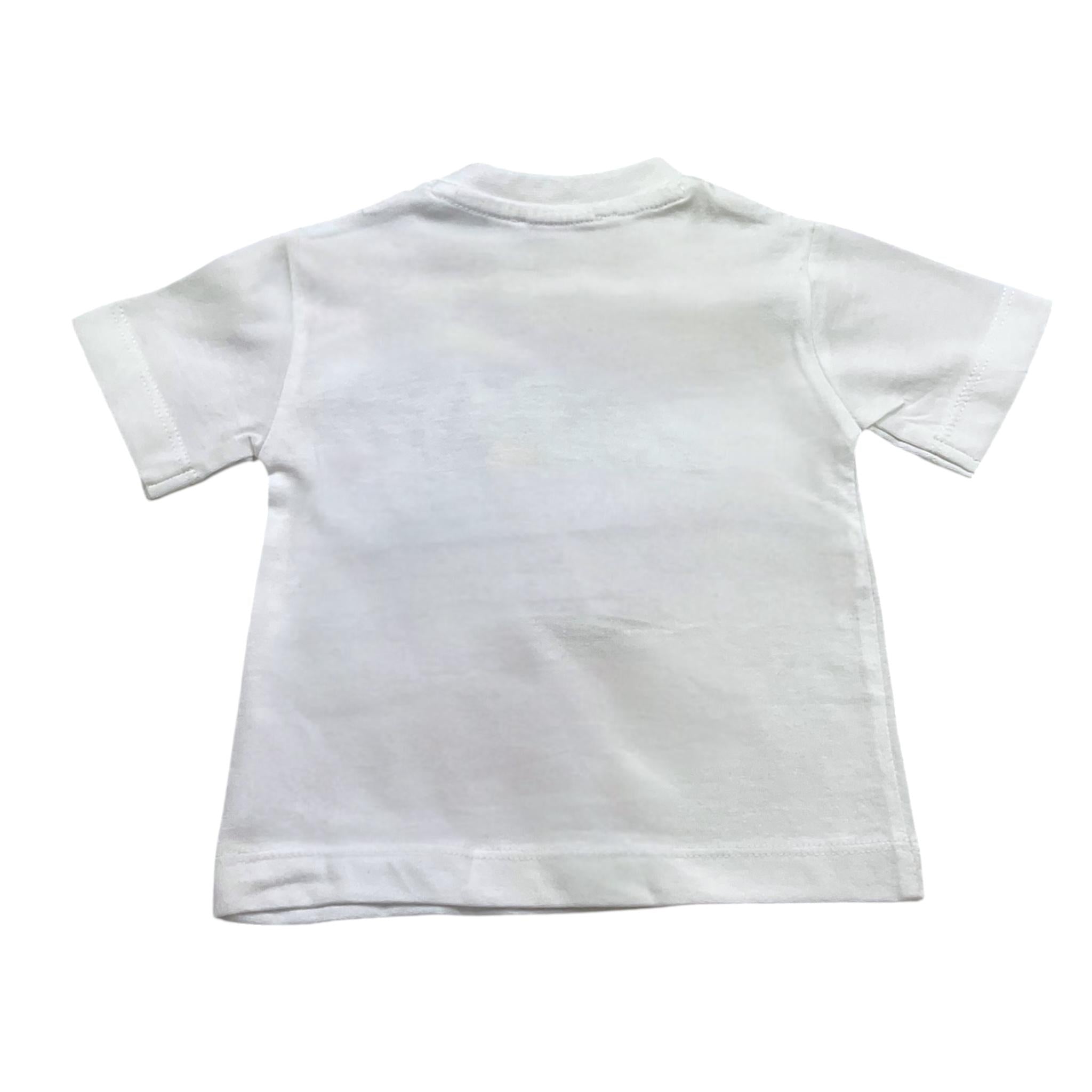 Cesare Paciotti T-Shirt Girocollo Tinta Unita con Stampa per Neonato TSP5107B BIANCO CESARE PACIOTTI 