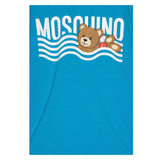 Moschino T-Shirt Girocollo Tinta Unita con Stampa per Bambino HYM04K AZZURRO MOSCHINO 