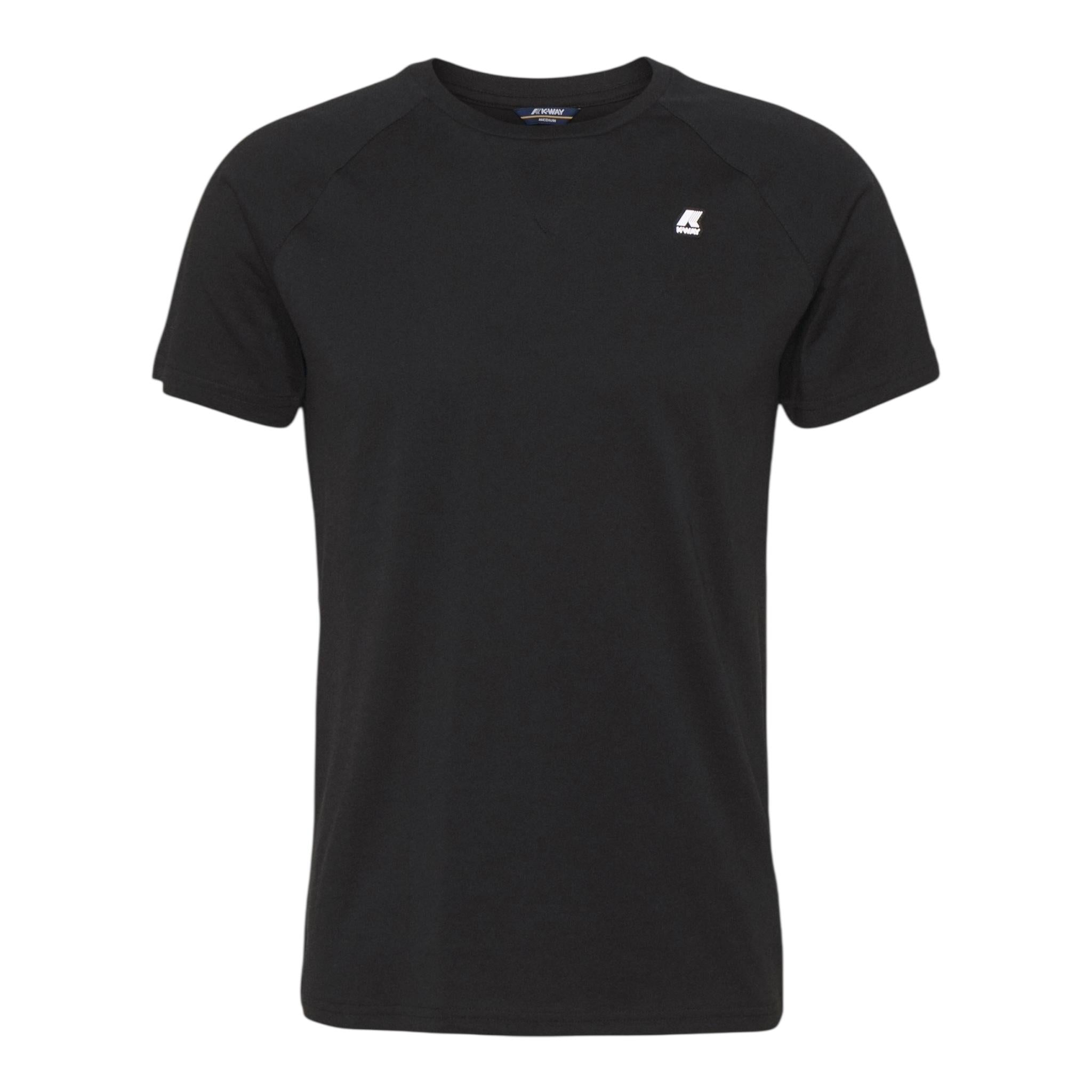 K-Way T-Shirt Girocollo Tinta Unita con Stampa per Bambino K0074Q0 NERO K-WAY 