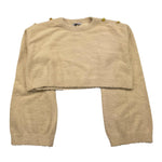 JANICE maglia girocollo tinta unita Beige per Bambina JN589R BEIGE JANICE 