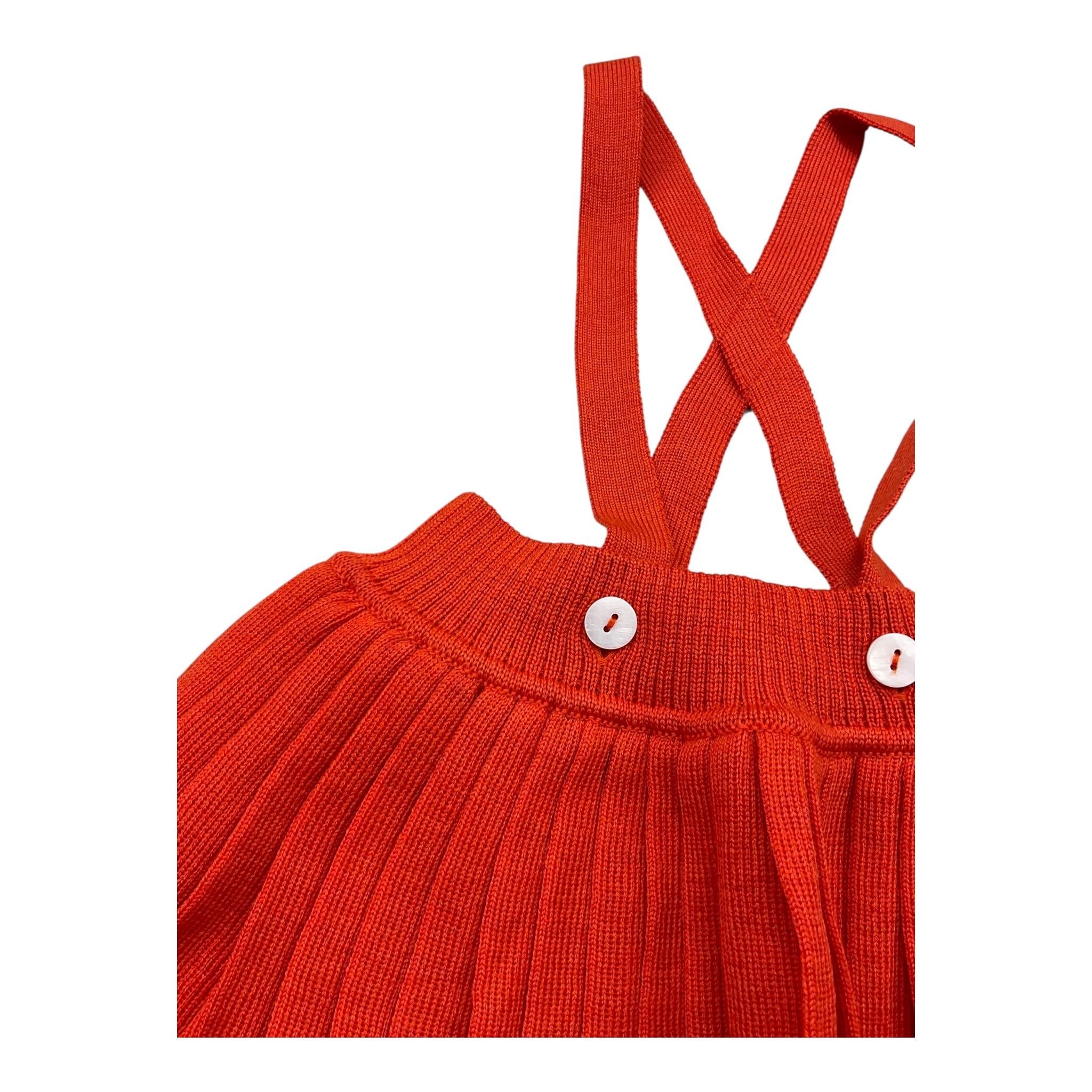 LE COCONNE gonna tinta unita con bretelle Arancione per Neonata LCN2296N ARANCIONE LE COCONNE 