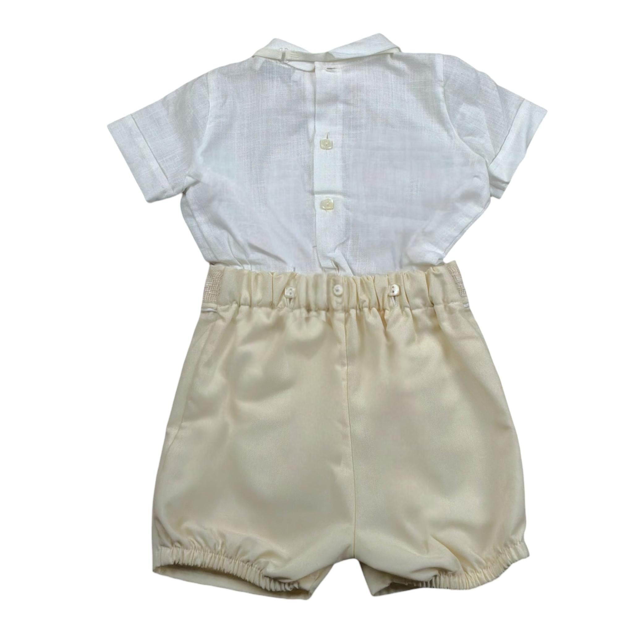 Pontoporponto Completo 3 Pezzi Camicia-Bermuda-Papillions per Bambino 5797J BIANCO/BEIGE PONTOPORPONTO 