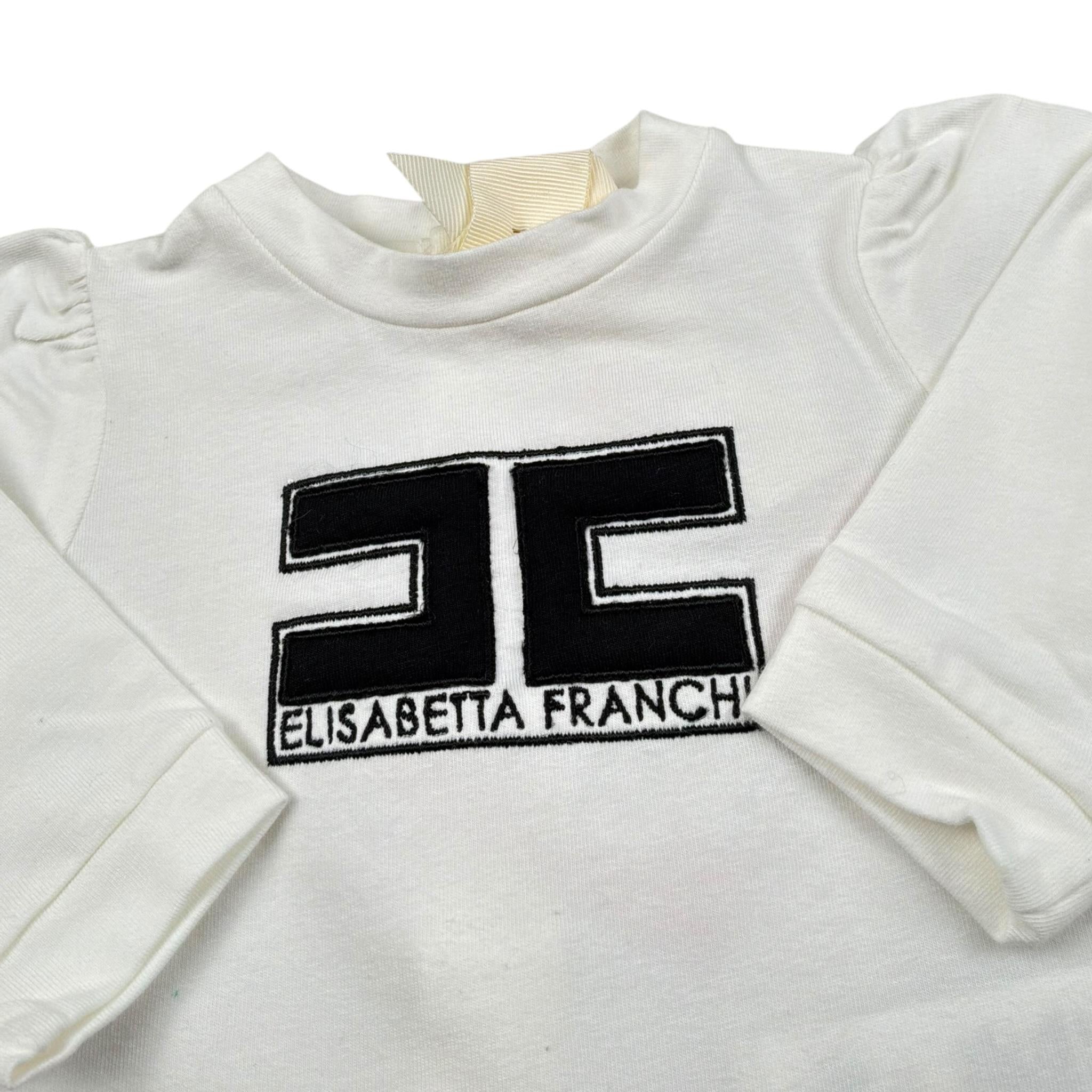 Elisabetta Franchi Tutina Tinta Unita con Stampa per Neonata ENTU105 BIANCO ELISABETTA FRANCHI 