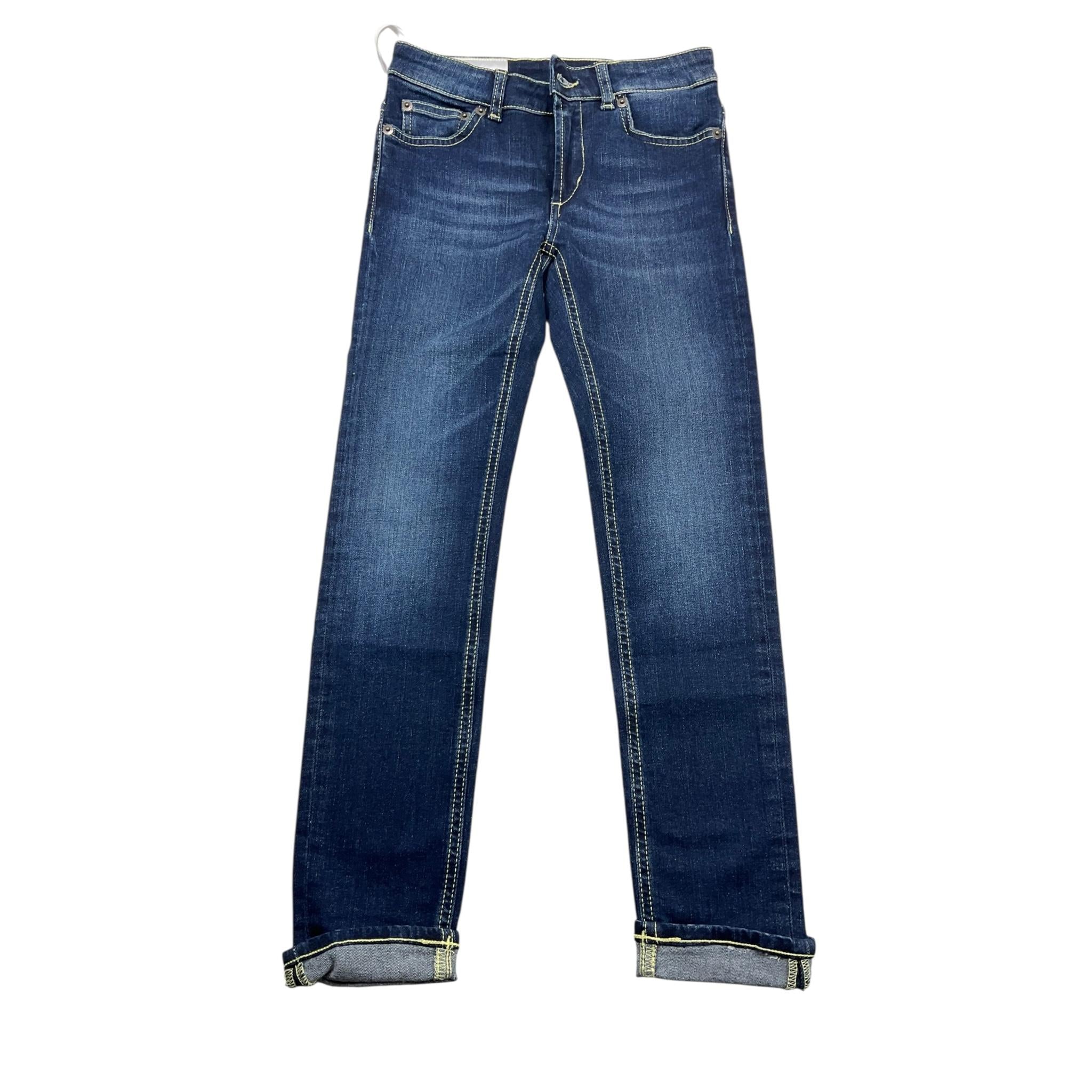 Dondup Jeans Tinta Unita con Girovita Regolabile per Bambina DFPA021J BLU DONDUP 