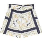 Monnalisa Completo 2 Pezzi Top-Short Stampa Fantasia per Bambina 11A419 BIANCO MONNALISA 