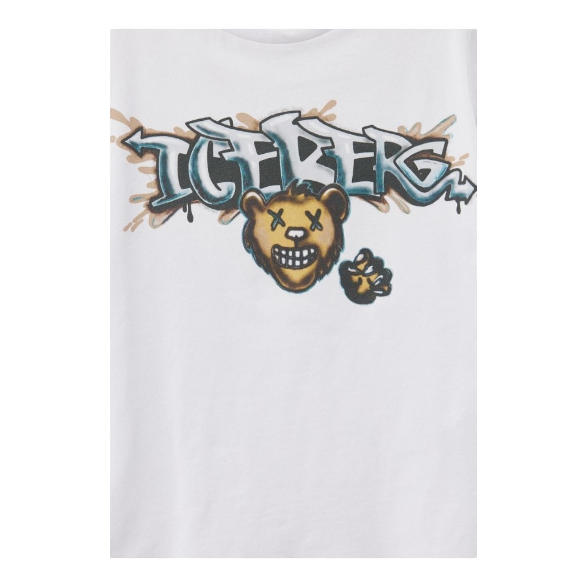 Iceberg Completo 2 Pezzi T-Shirt-Bermuda Bicolore per Bambino CMBICE5102J BIANCO/NERO ICEBERG 