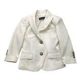 Machen Sie eine schlichte Jacke mit Knöpfen in Weiß für Neugeborene
