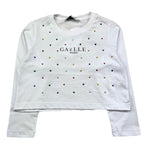 GAELLE shirt girocollo modello crop tinta unita con brillantini Bianco per Bambina 2741MY00350 BIANCO GAELLE 