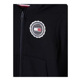 TOMMY HILFIGER felpa con zip e cappuccio tinta unita con logo Blu per Bambino KB0KB09057X BLU TOMMY HILFIGER 