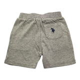 US Pollo Assn Einfarbige, elastische Taille, graue Bermuda-Shorts für Baby-Jungen
