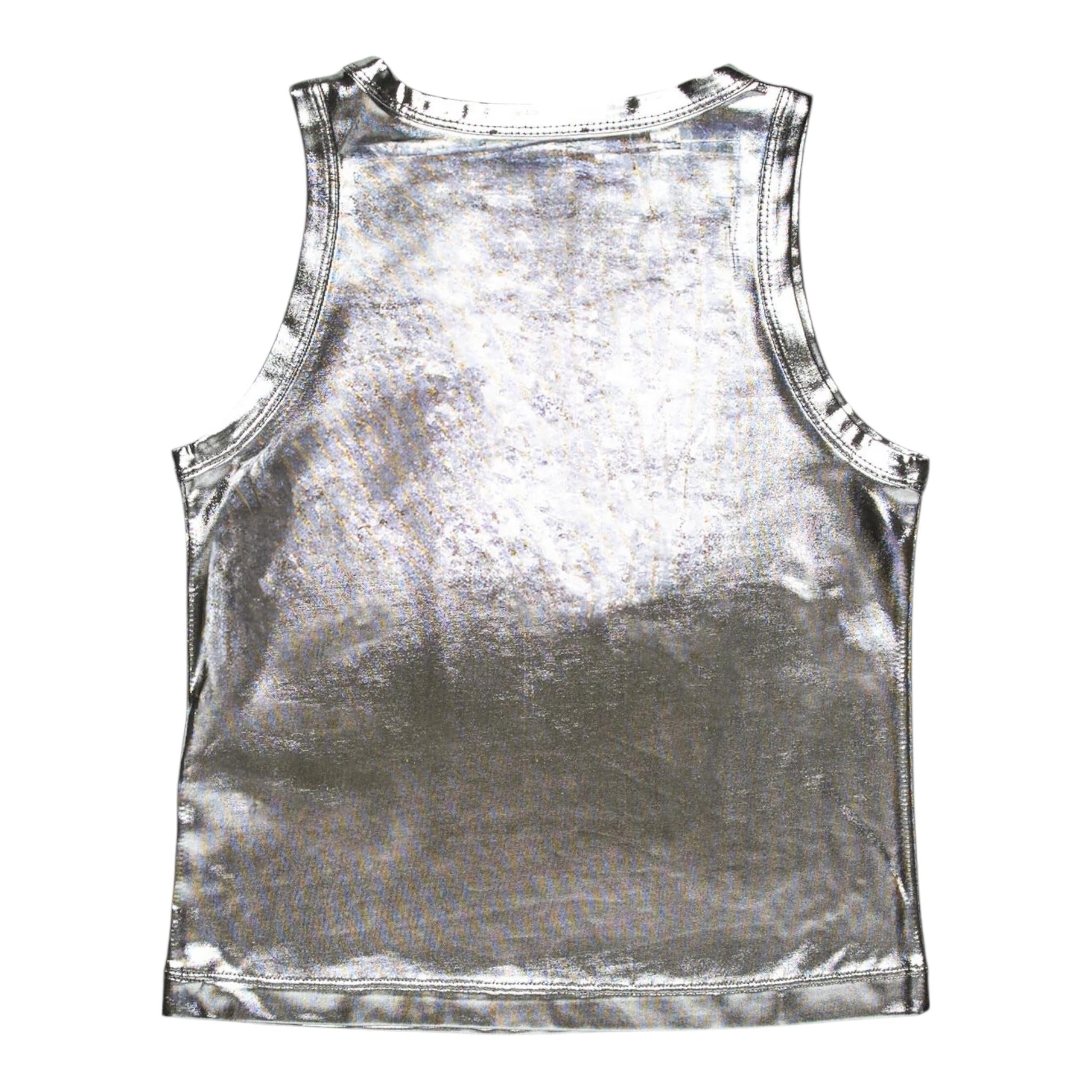 Diesel Canotta Tinta Unita con Logo per Bambina J02178 ARGENTO DIESEL 