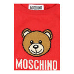 MOSCHINO maglia girocollo tinta unita con stampa in contrasto Rosso per Neonato MYW00JXXX ROSSO MOSCHINO 