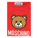 MOSCHINO maglia girocollo tinta unita con stampa in contrasto Rosso per Neonato MYW00JXXX ROSSO MOSCHINO 