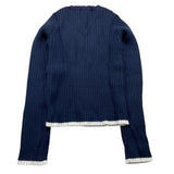 LIU JO maglia tinta unita cn profili in contrasto Blu per Bambina GF4138 BLU LIU JO 