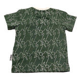 Bikkembergs T-Shirt Girocollo Tinta Unita con Stampe per Neonato BK2143 VERDE BiKKEMBERGS 