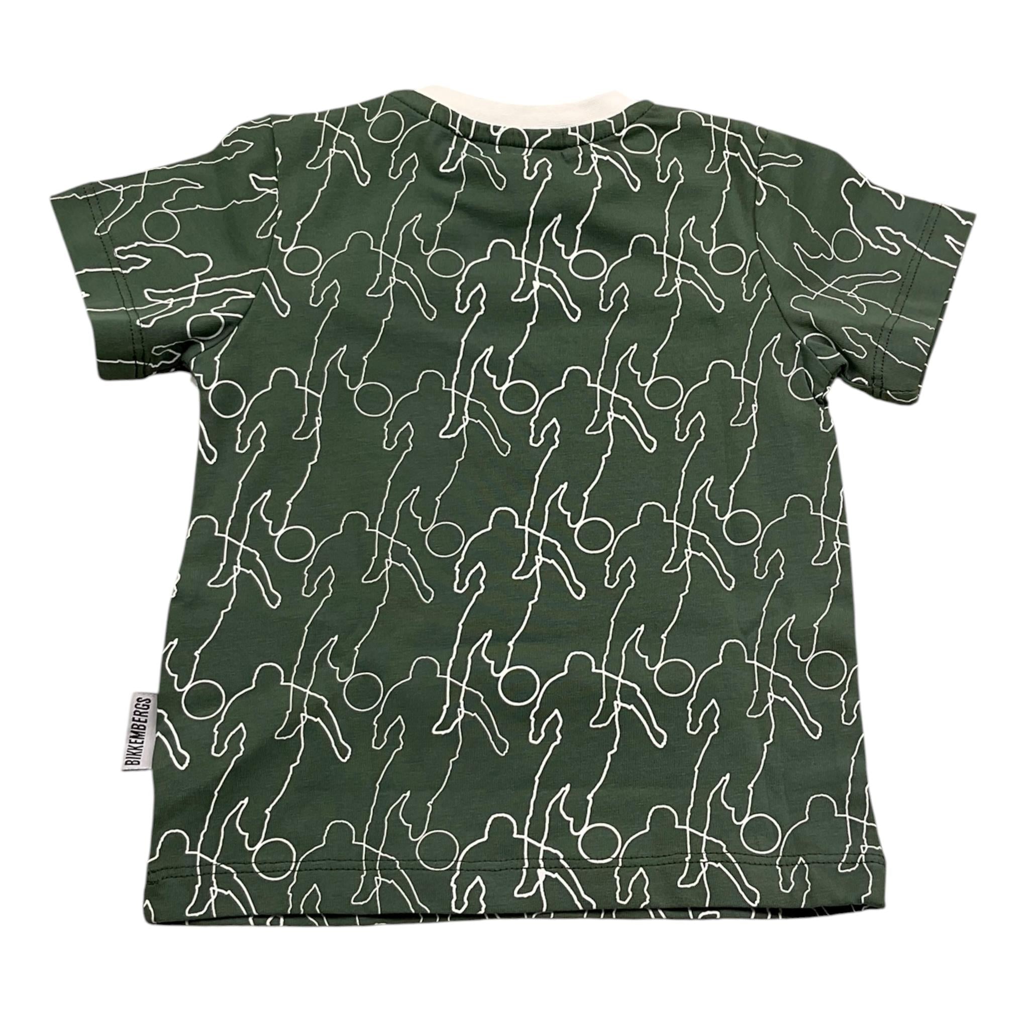 Bikkembergs T-Shirt Girocollo Tinta Unita con Stampe per Neonato BK2143 VERDE BiKKEMBERGS 