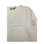 ERMANNO SCERVINO shirt girocollo tinta unita con ricami Bianco per Bambino SFTS001 BIANCO ERMANNO SCERVINO 