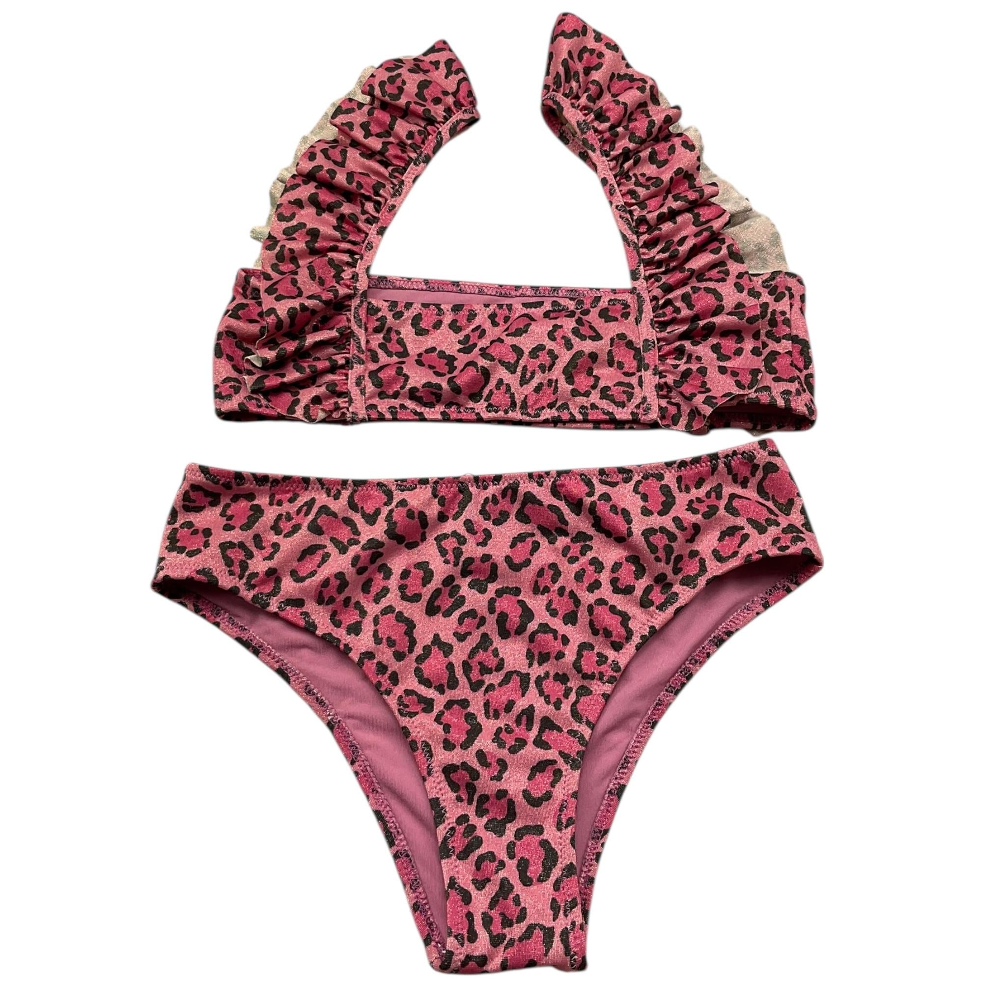 Island Coco Costume 2 Pezzi Fantasia Maculata per Bambina ICJ840J FUXIA ISLAND COCO 