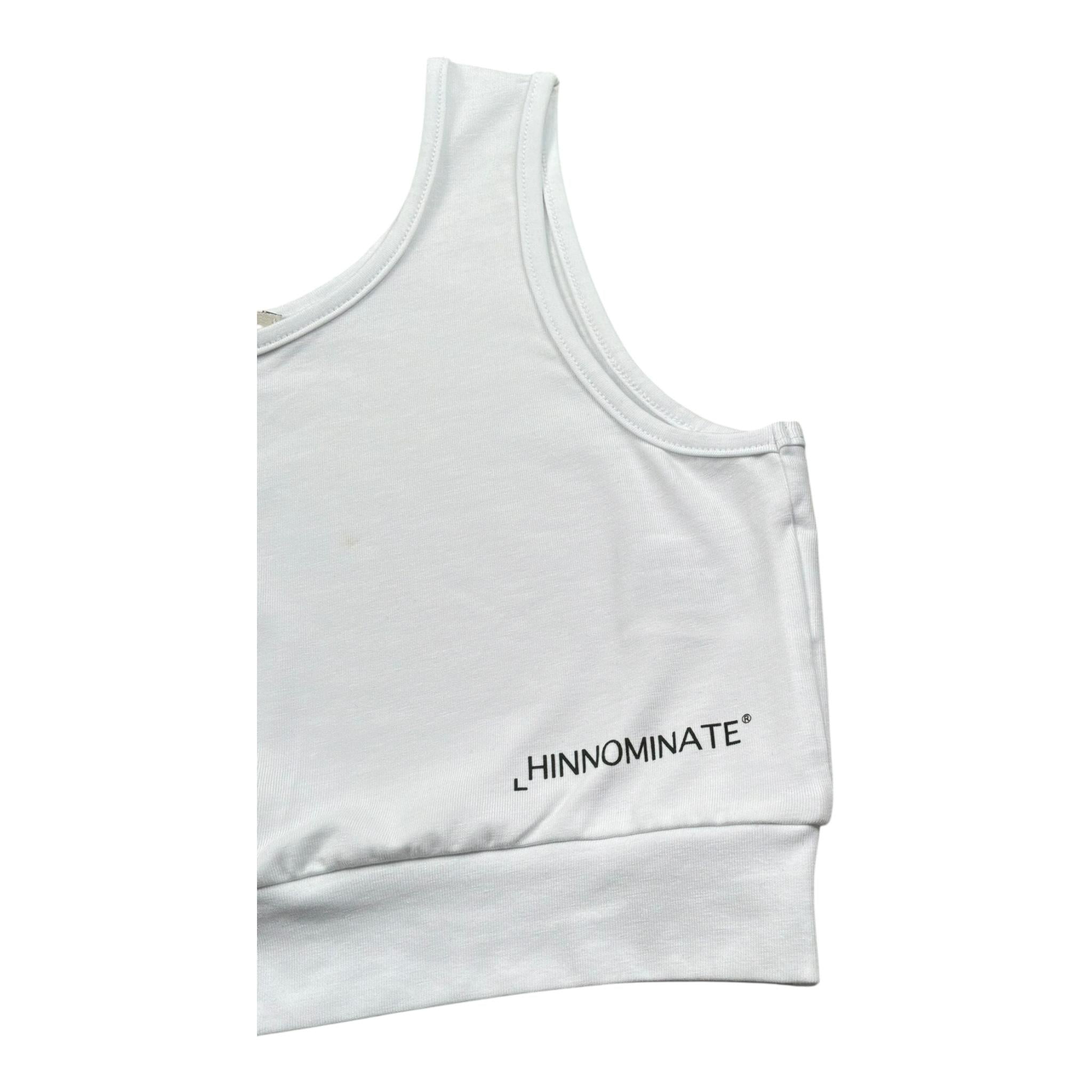 Hinnominate Top Tinta Unita con Stampa per Bambina 3646MY00054 BIANCO HINNOMINATE 