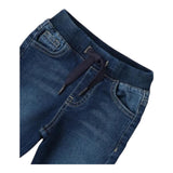SARABANDA jeans tinta unita con elastico in vita Blu per Bambino 7055 BLU SARABANDA 