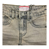 Cesare Paciotti Bermuda-Shorts aus einfarbigem Denim mit verstellbarem Bund in Grau für Jungen