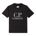 C.P. Company T-Shirt Girocollo tinta unita con Stampa Nero per Bambino CUM006 NERO C.P. COMPANY 