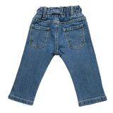 Never Too Complete – Einfarbige Jeans mit elastischem Bund – Blauer Pullover für Neugeborene