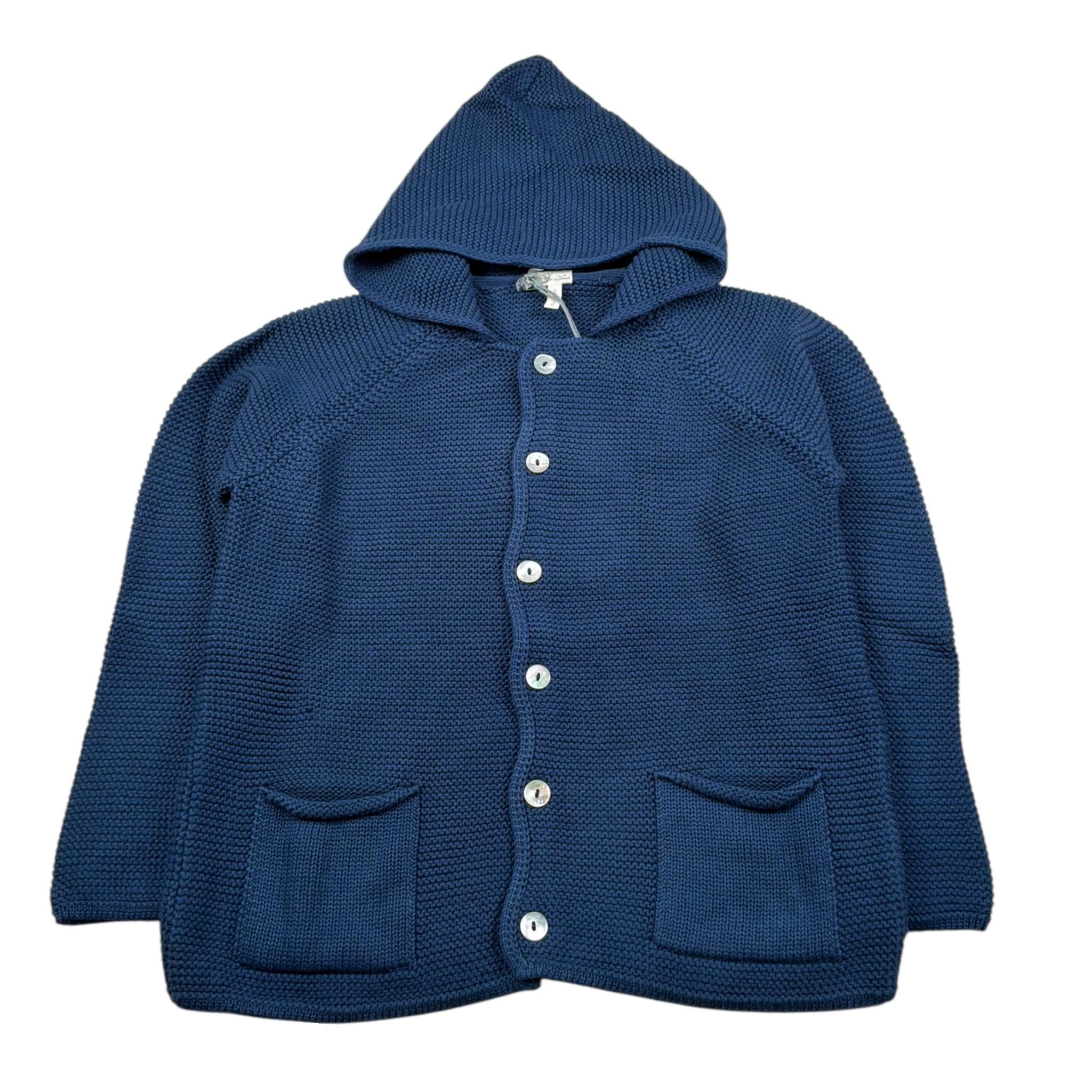 Magnificio di Verona Cardigan tinta unita con Cappuccio Cobalto per Bambino 015125 COBALTO MAGNIFICIO DI VERONA 
