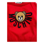 MOSCHINO maglia girocollo tinta unita con logo Rosso per Neonato M7W00J ROSSO MOSCHINO 