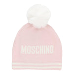 MOSCHINO cappello tinta unita cn pon pon e stampa logo e orso Rosa per Bambina NUX04W ROSA MOSCHINO 