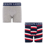Ralph Lauren Set 2 Boxer Bicolore per Bambino 9P50166 GRIGIO RALPH LAUREN 