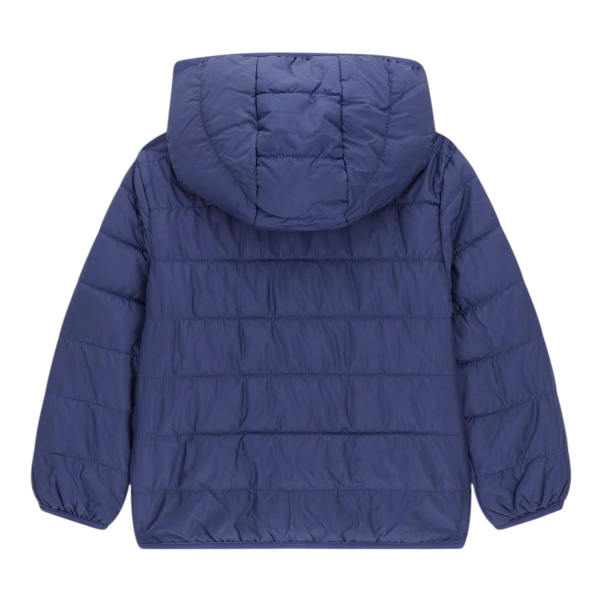 Guess Giubbino Tinta Unita con Cappuccio per Bambino H4BT03WCFM0J BLU GUESS 