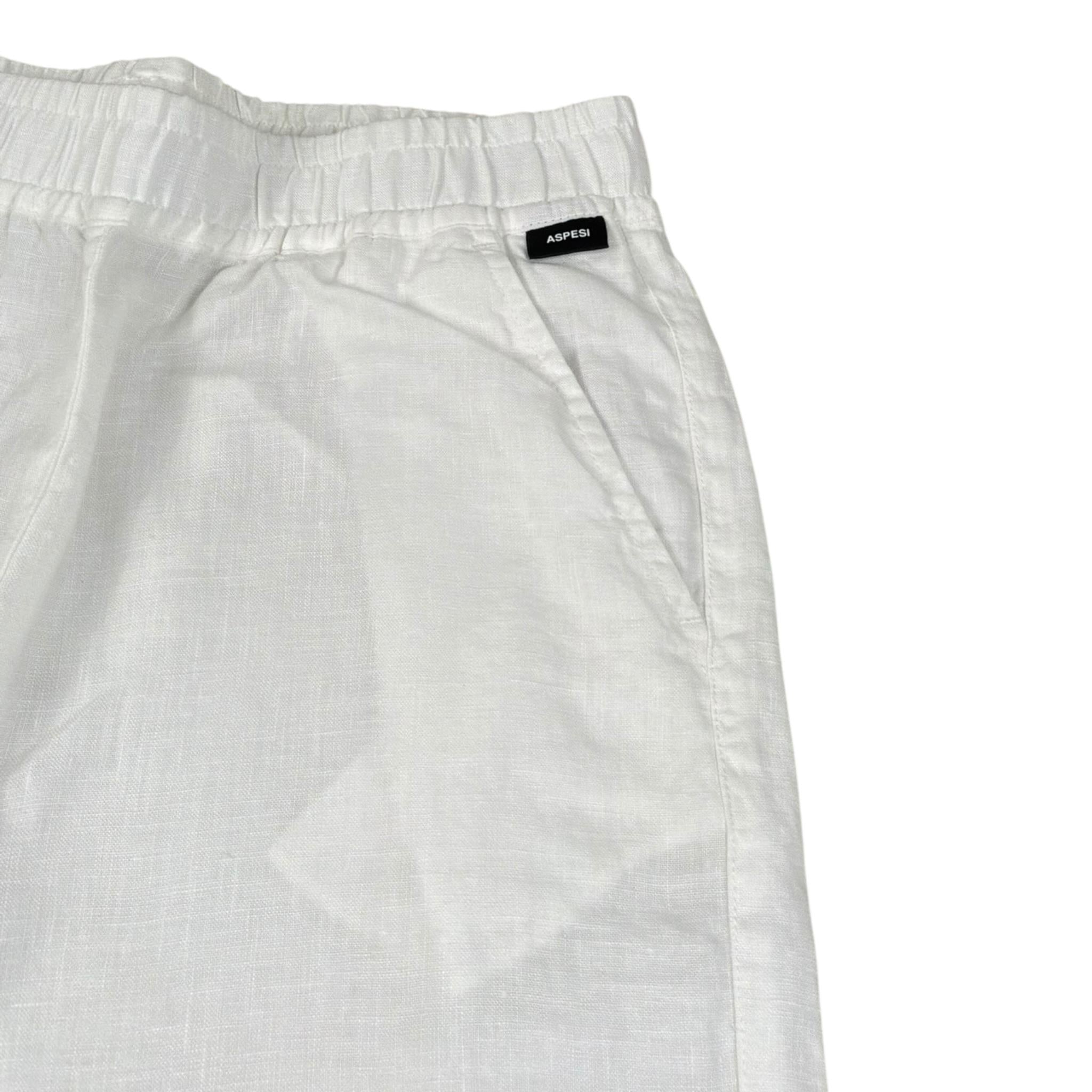 Aspesi Pantalone Tinta Unita con Elastico In Vita per Bambino S4001PLL6000 BIANCO ASPESI 