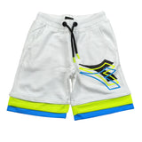 Diadora Bermuda tinta unita con Stampa Bianco per Bambino 022318 BIANCO DIADORA 