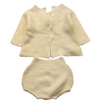 CND completo 2 pezzi maglia-culotte tinta unita Panna per Neonata 928411 PANNA CND 