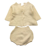 CND completo 2 pezzi maglia-culotte tinta unita Panna per Neonata 928411 PANNA CND 